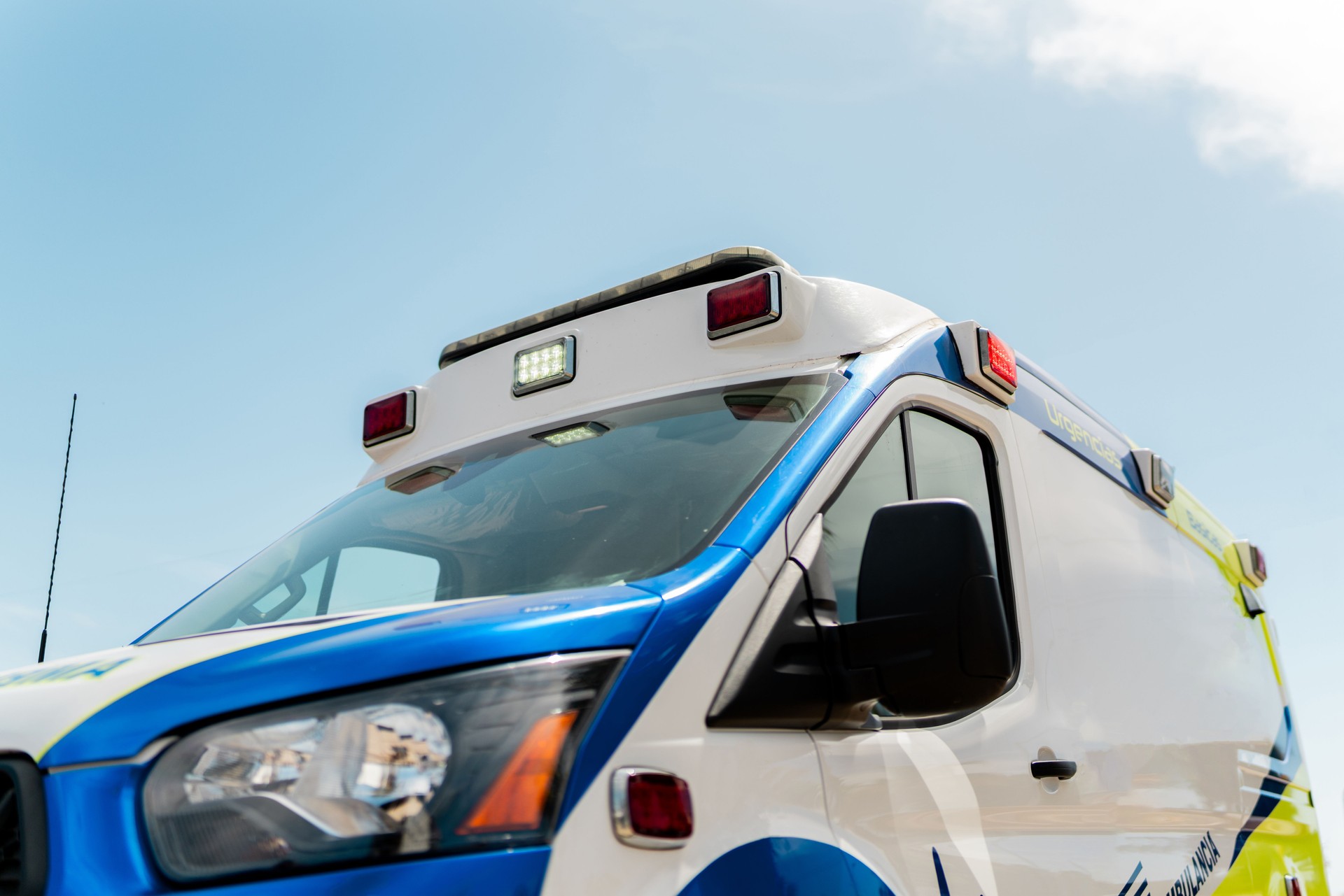 Ambulance on city street